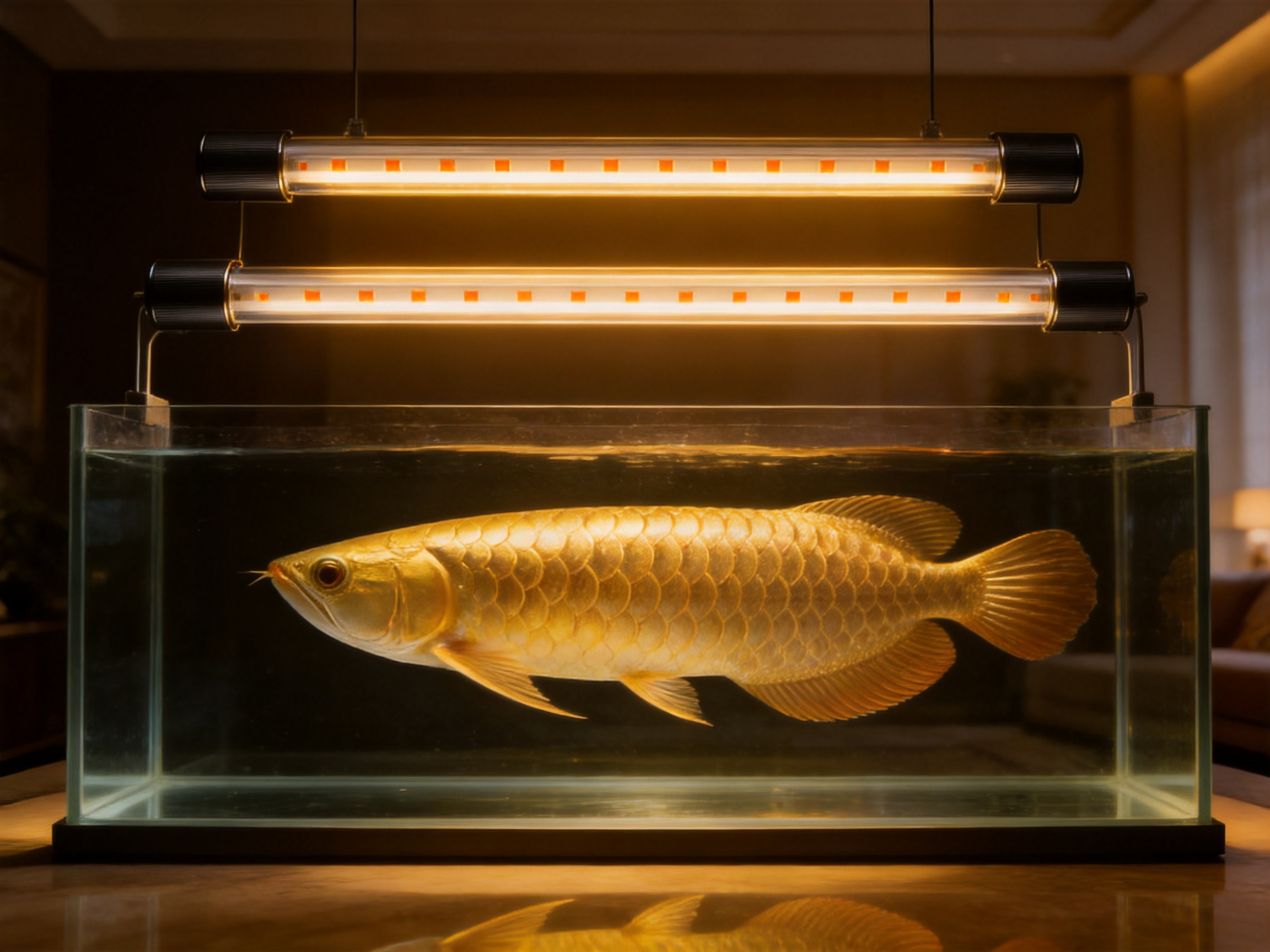 Specialized Aquarium Lighting for Gold Dragon Arowana Displays