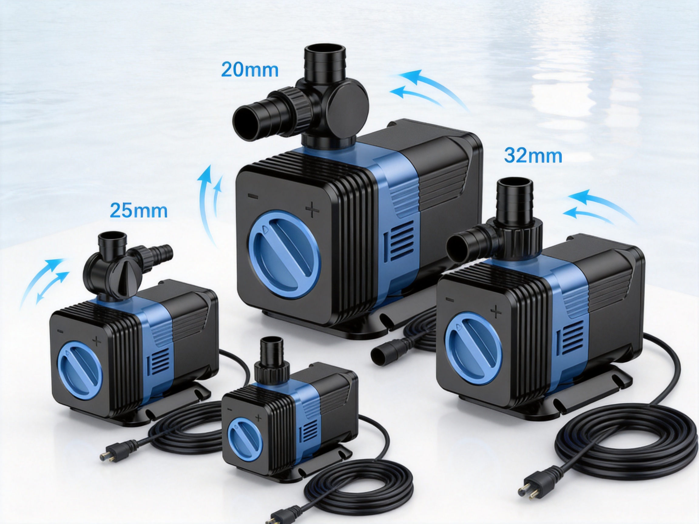 Amphibious Eco Pump for Fountains, Ponds, and Aquatic Water Systems