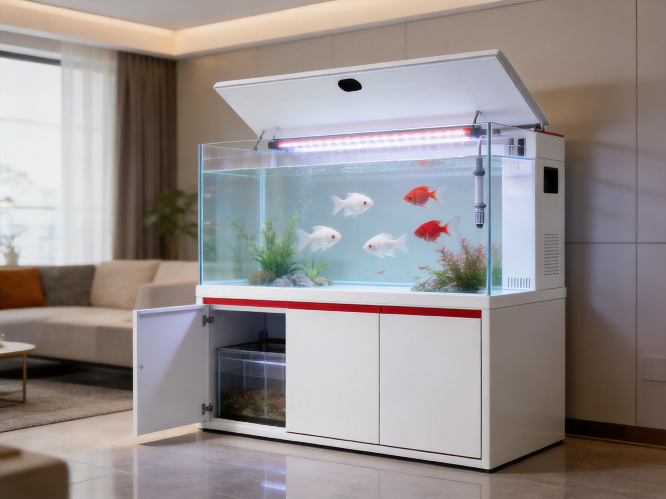 HE Series Side Filter Aquarium Fish Tank: Integrated Design, Reliable Filtration, and Practical Aquatic Living